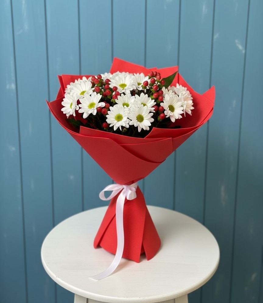 Букет цветов из: Хризантемы в Баклановской Ростовской области