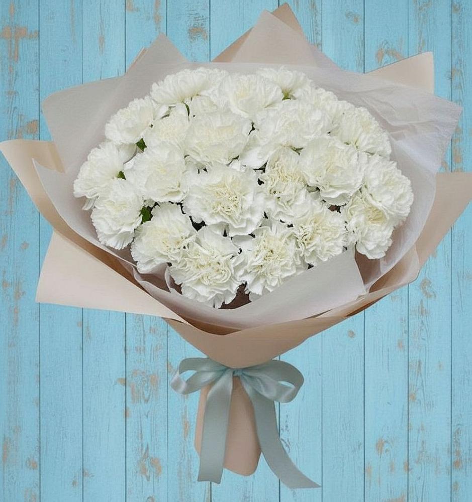 Букет цветов из: Гвоздики в Баклановской Ростовской области