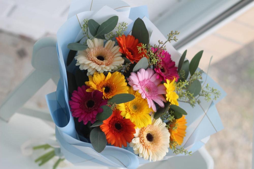 Букет цветов из: Герберы в Баклановской Ростовской области