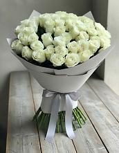 Букет 35 Белых роз в Баклановской Ростовской области