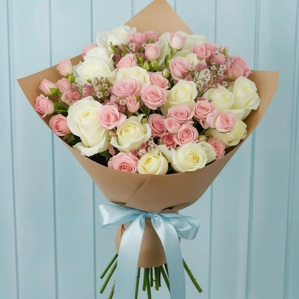 Букет цветов из: Розы в Баклановской Ростовской области