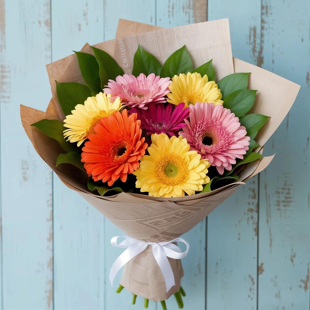 Букет цветов из: Герберы в Баклановской Ростовской области