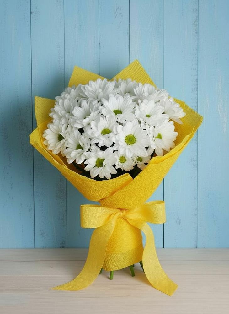 Букет цветов из: Хризантемы в Баклановской Ростовской области