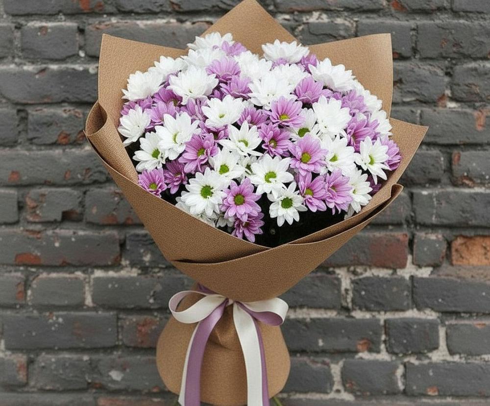 Букет цветов из: Хризантемы в Баклановской Ростовской области