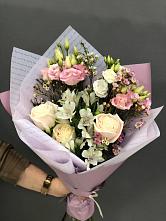 Букет цветов из:  Альстромерии, Розы и Лизиантусы #REPLACE_PRED# Баклановской Ростовской области