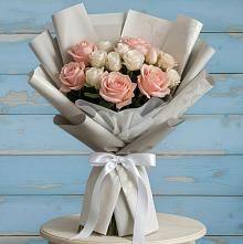 Букет цветов из:  Розы #REPLACE_PRED# Баклановской Ростовской области