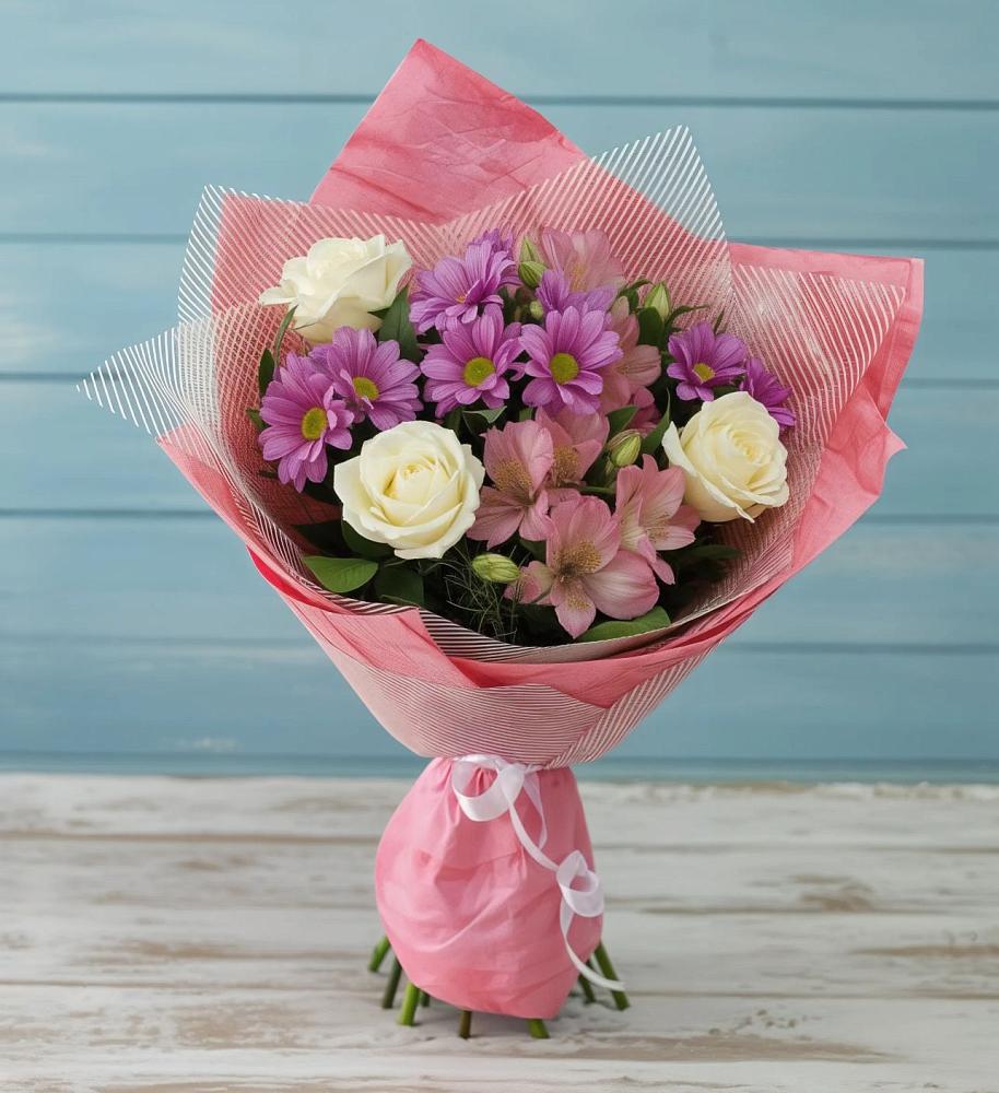 Букет цветов из: Герберы в Баклановской Ростовской области